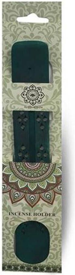 Arabian Nights Wierookhouder Vintage turquoise Hout 26 x 3 x 1 cm Set van 2 Ibiza Wierook houder Wierookbrander Incense holder
