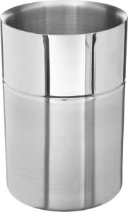 Merkloos Sans marque Wijnfles koeler wijnkoeler zilver RVS 12 x 18 cm Flessenkoeler Wijnkoeler | Horeca