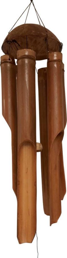 Merkloos Sans marque Windgong Bamboe | 90cm lang | Duurzame Tuindecoratie | Windorgel van bamboe hout