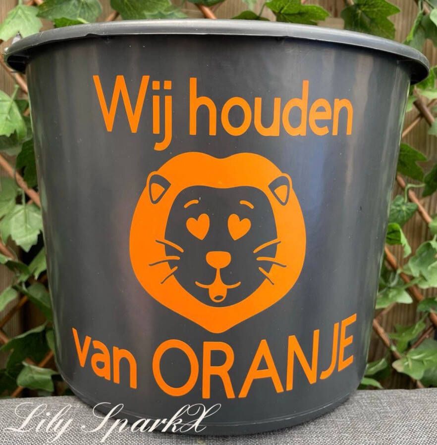 Merkloos Sans marque WK Emmer juich pakket Wij houden van Orantje Bierkoeler Oranje emmer juichpakket