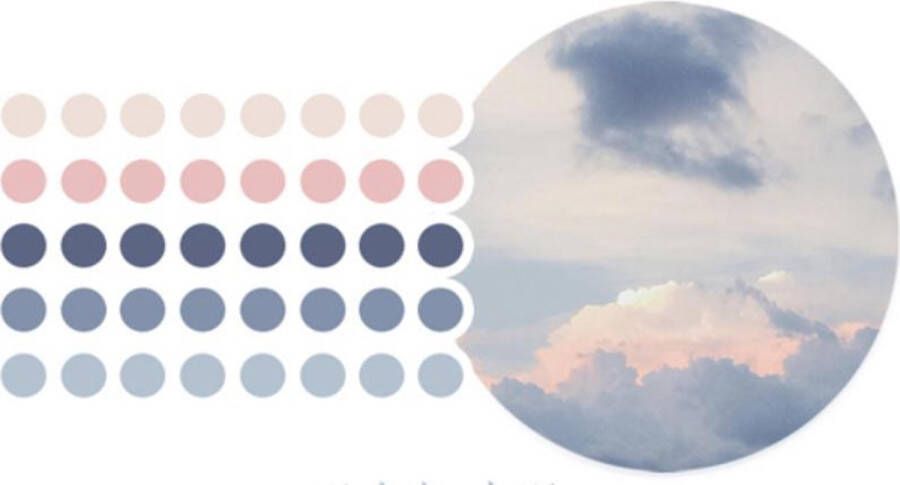 Merkloos Sans marque Wolken Stippen Washi Tape Stickers | Leuke To Do Dots | Bullet Points | Roze Blauw Wit Beige Grijs | Takenlijstjes Maken | Organizing | Organiseren| Taken lijst Maken | Planning | Planner Maken | Plannen | Bullet Journal | Journalling | Masking Tape