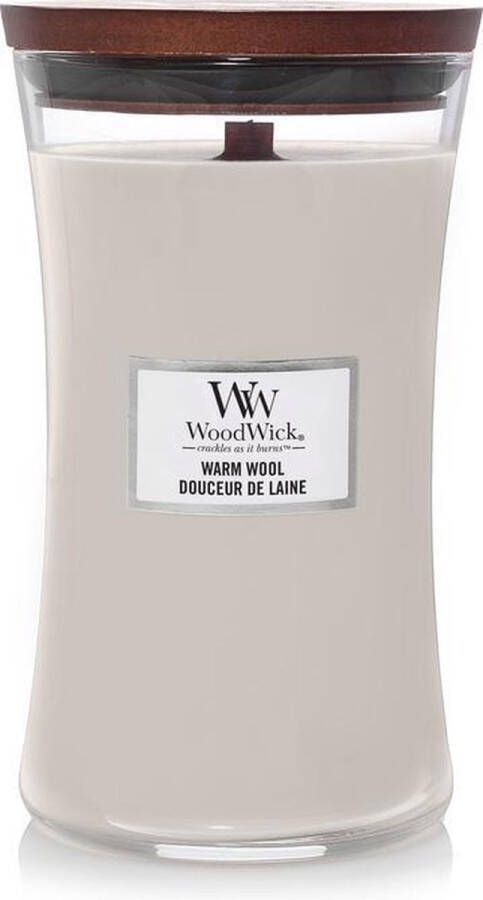 Merkloos Sans marque Woodwick Hourglass Large Geurkaars Warm Wool