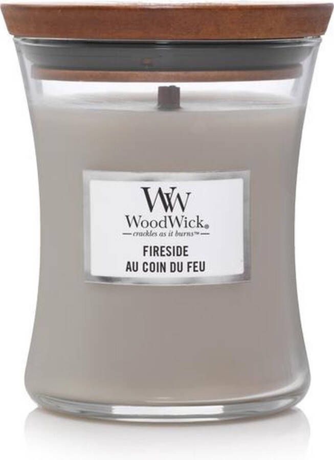 Merkloos Sans marque Woodwick Hourglass Medium Geurkaars Fireside
