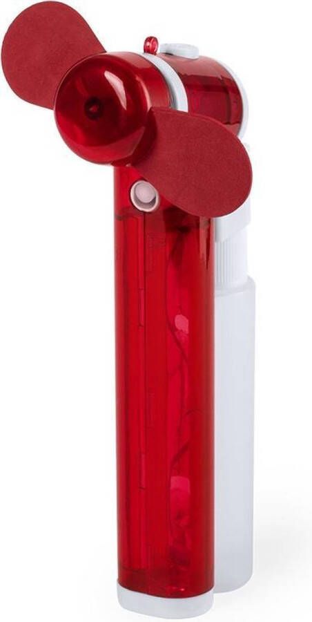 Merkloos Sans marque Zak ventilator waaier rood met water verstuiver Mini hand ventilators van 16 cm