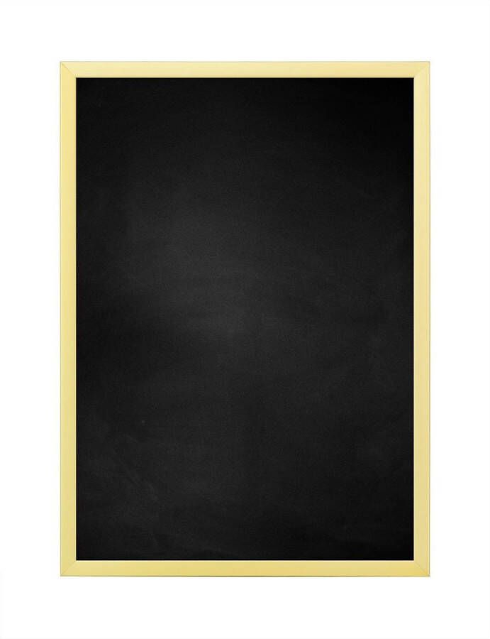 Merkloos Sans marque Zwart Krijtbord met Aluminium Lijst Mat Champagne 31 x 41 cm Lijstbreedte: 10 mm Vlak