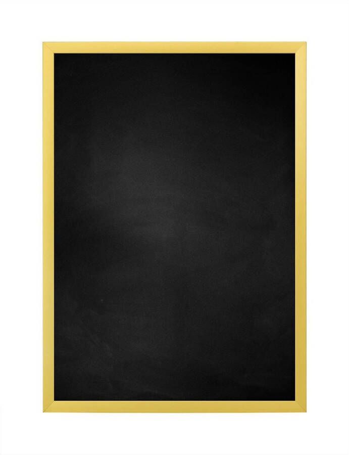 Merkloos Sans marque Zwart Krijtbord met Aluminium Lijst Mat Goud 31 x 41 cm Lijstbreedte: 10 mm Vlak