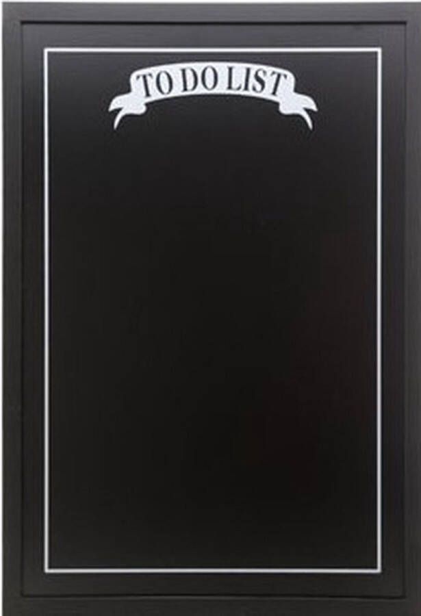 Merkloos Sans marque Zwart krijtbord memobord To Do List 40 x 60 cm incl krijtjes Takenlijst bord Boodschappenlijstje Woondecoraties Wanddecoratie muurdecoratie