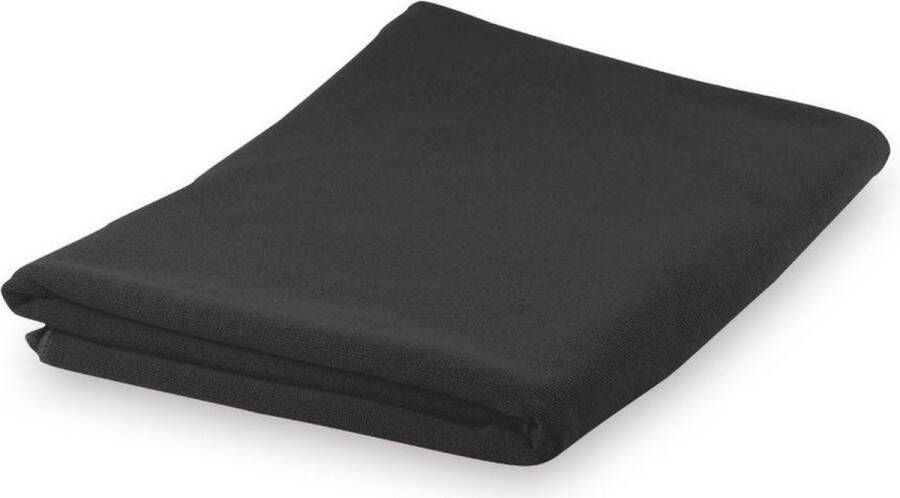 Merkloos Sans marque Zwarte badhanddoek microvezel 150 x 75 cm ultra absorberend super zacht handdoeken
