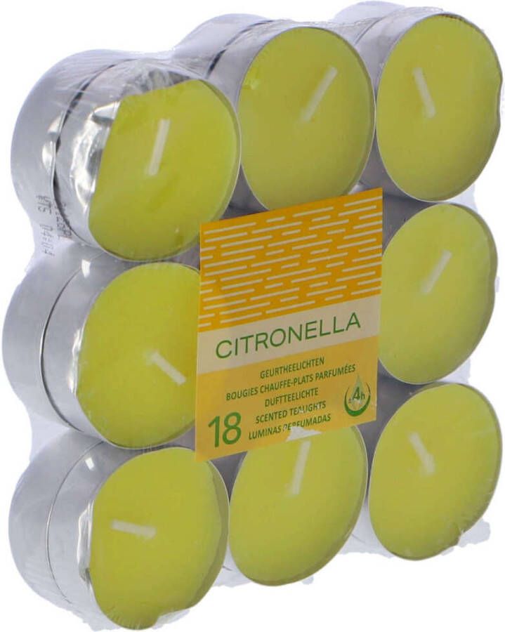 Overige merken Geurtheelichten Citronella 4 Uur 18 Stuks