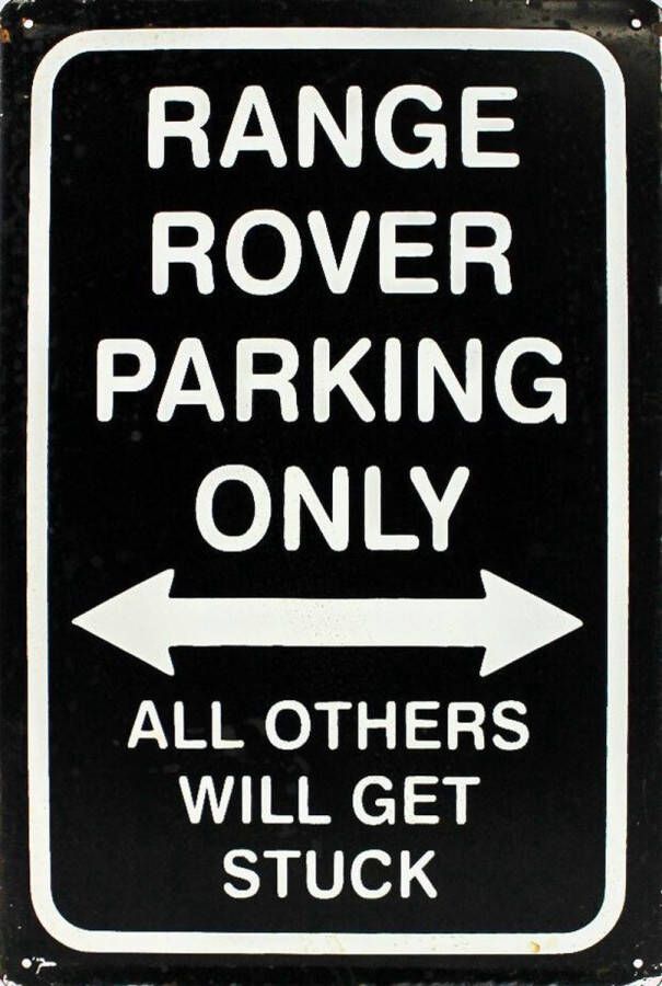 Wandbord RANGE ROVER parking only -20x30cm