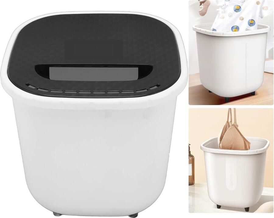 DiverseDeals Kleine Wasmachine Mini Wasmachine 8L Compacte Wasmachine Oplaadbaar USB Aansluiting