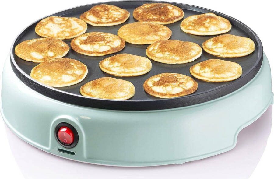 DiverseDeals Poffertjespan Poffertjesmaker Anti Slip Poffertjesmaker 800 Watt Mintgroen