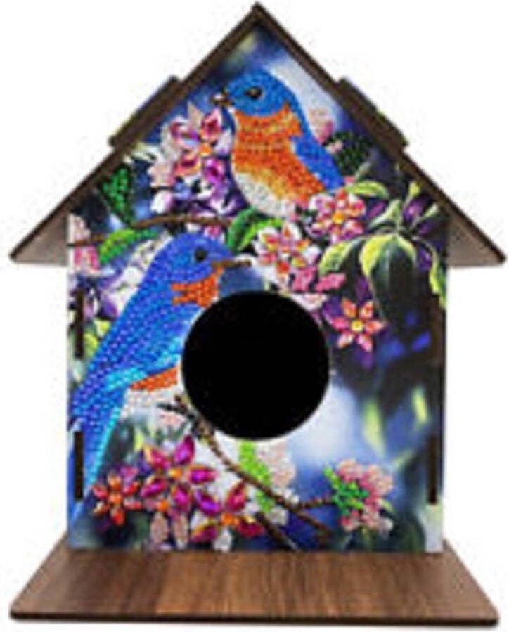 DIY Diamond painting bouwpakket vogelhuisje 03