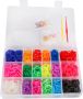 Coppens Loom Bands set met 1440 bandjes ass kleur 20x13.8x4 cm - Thumbnail 1