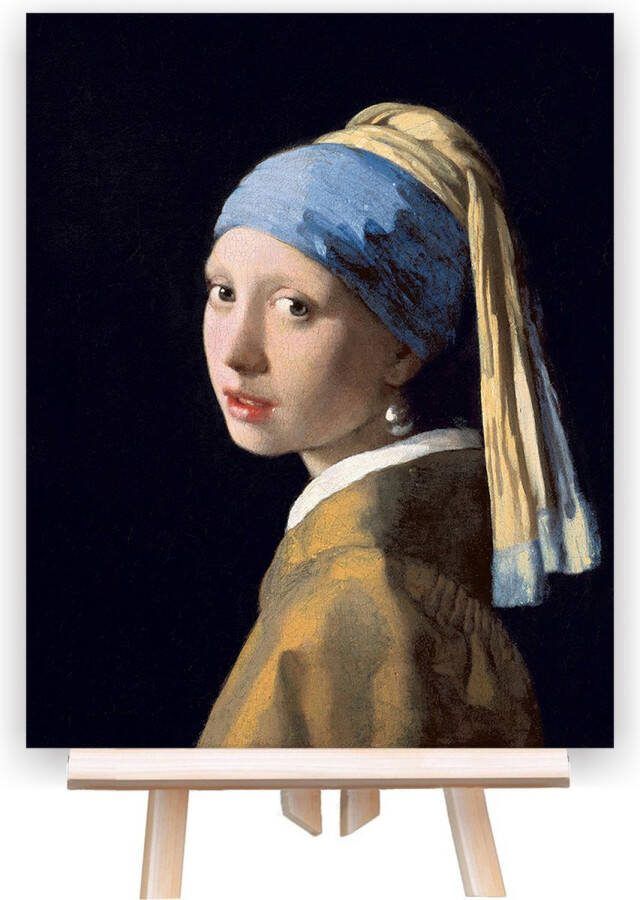 DIY PAINTINGS Do It Yourself Paintings Schilderen Op Nummer Volwassenen Johannes Vermeer Meisje Met De Parel Op Frame en met Schildersezel 40x50cm