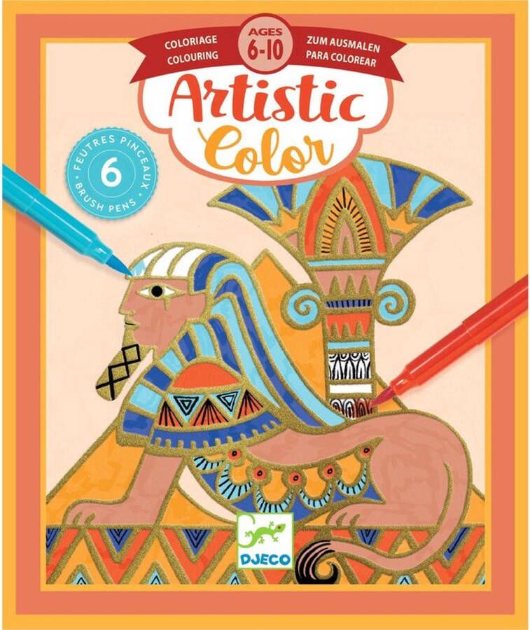 Djeco Artistic Color Kleurplaten Egypte incl. 6 stiften