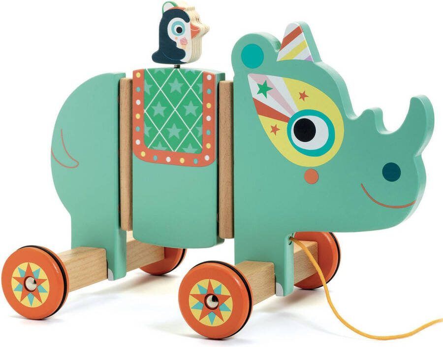 Djeco Trekfiguur Neushoorn Vilma