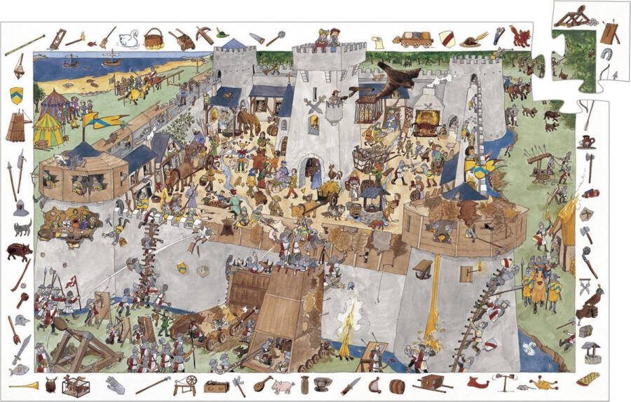Djeco Bescherm het kasteel 100 stukjes