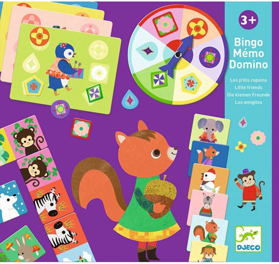 Djeco bingo memo domino kleine vrienden +3jr