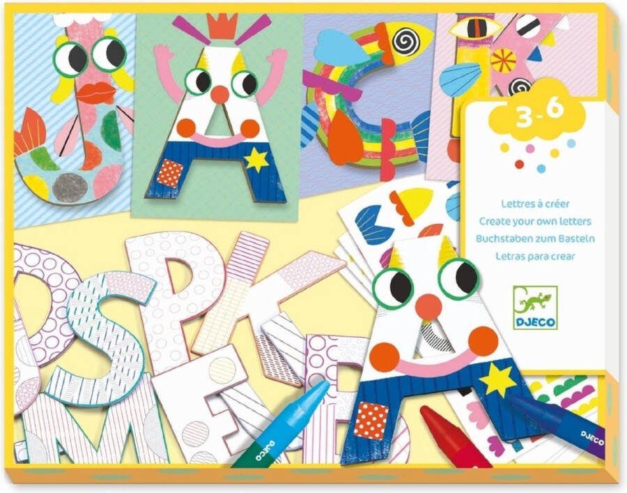 Djeco kleuren A world to create letters