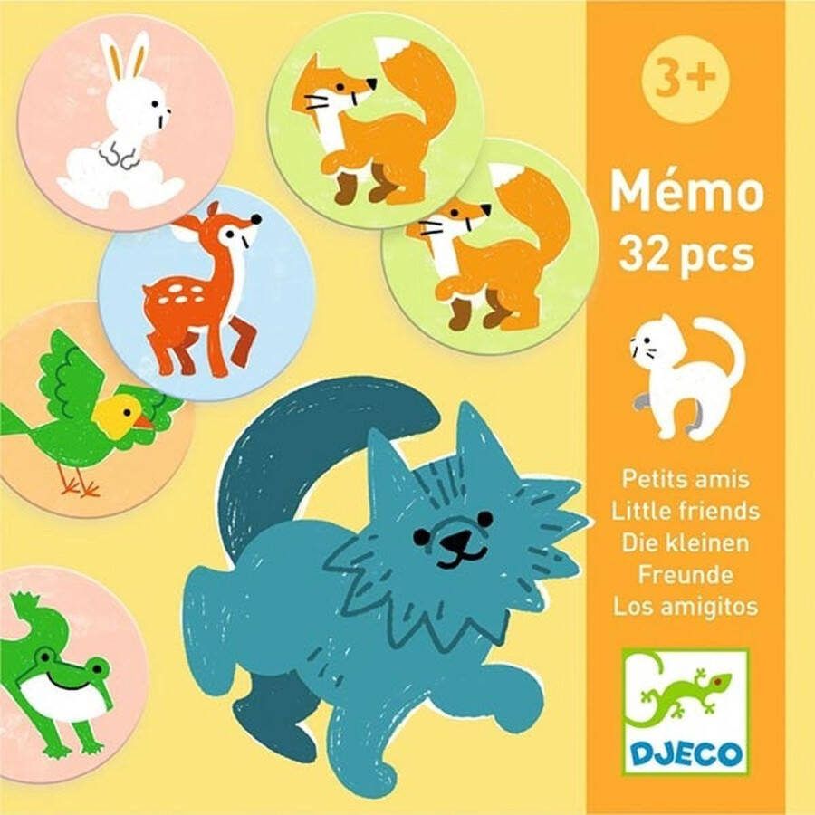 Djeco Memory spel Kleine Dierenvrienden 32-delig