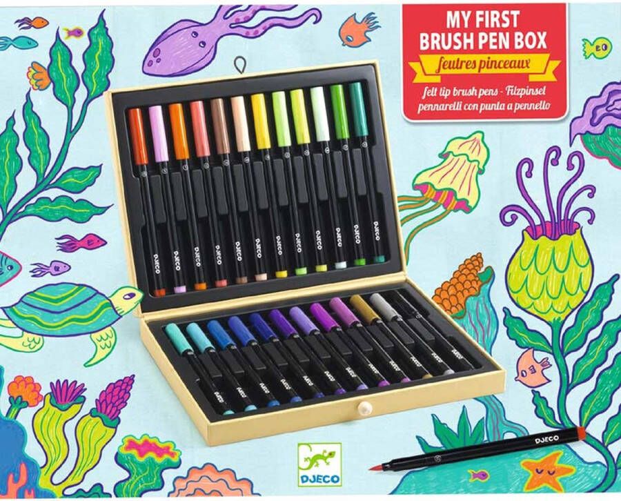 Djeco kleuren First brush pens box