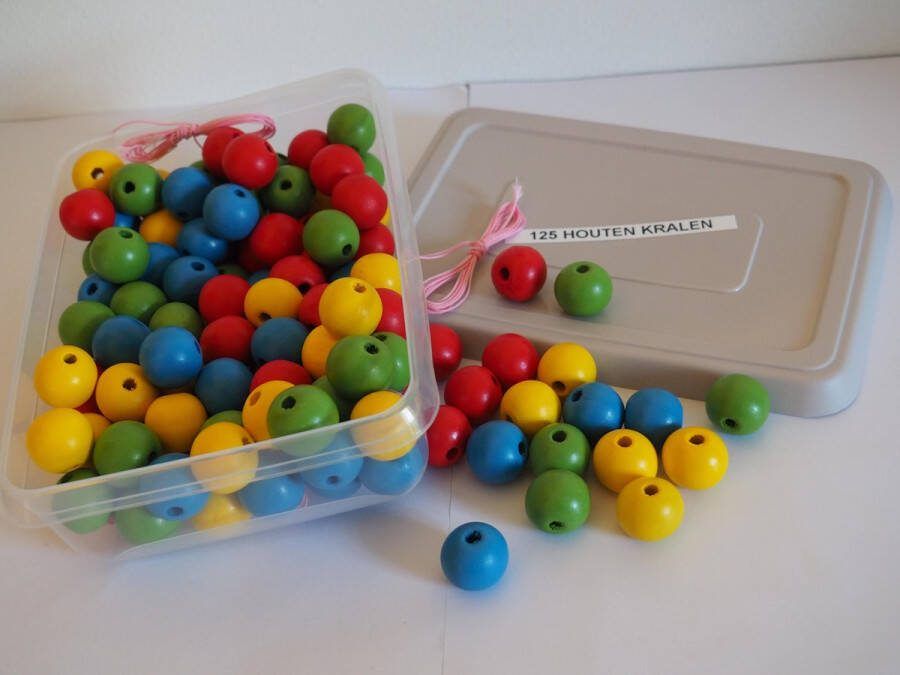 Johntoy 125 houten kralen