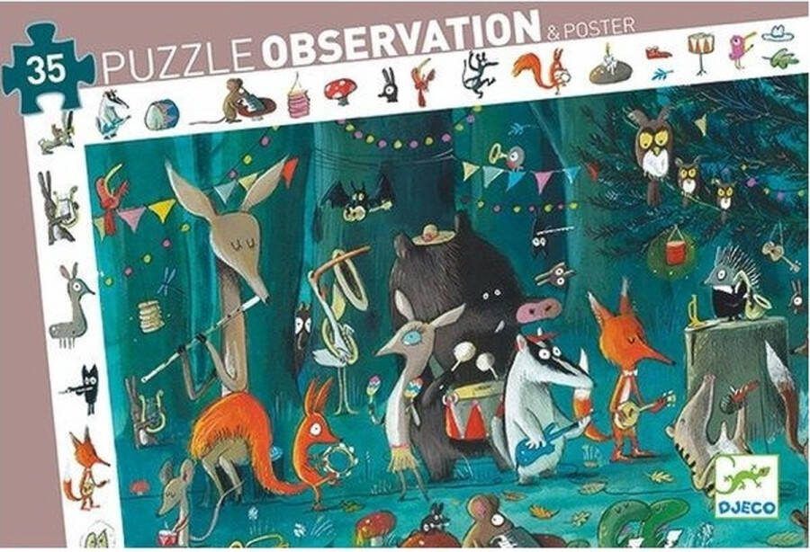 Djeco observatiepuzzels The orchestra 35stukjes