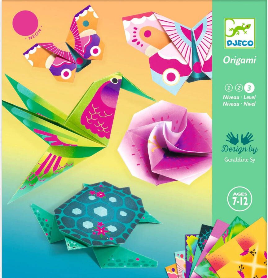Djeco Origami Tropische Dieren Knutselset vanaf 7 jaar