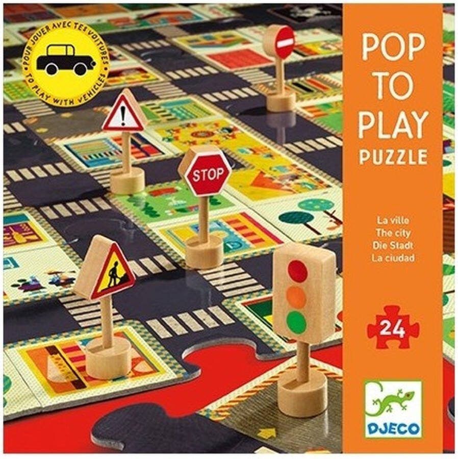 Djeco Pop to Play Puzzel De Stad 24 st