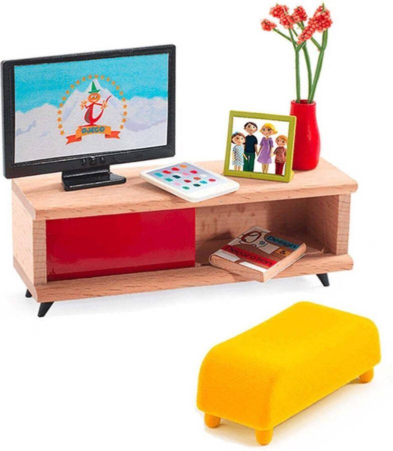 Djeco Poppenhuis Woonkamer set TV kamer