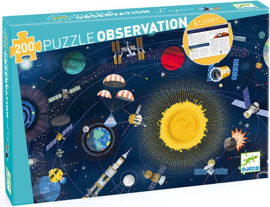 Djeco Puzzel 200 stukjes De Ruimte + Boekje