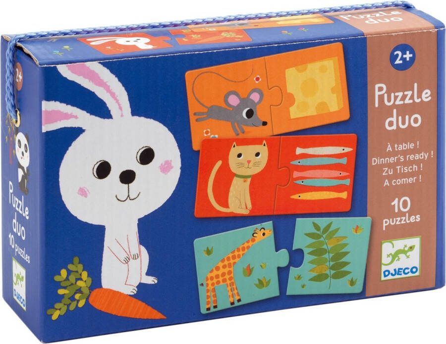 Djeco Puzzel duo Aan tafel! 10 x 2 stukjes