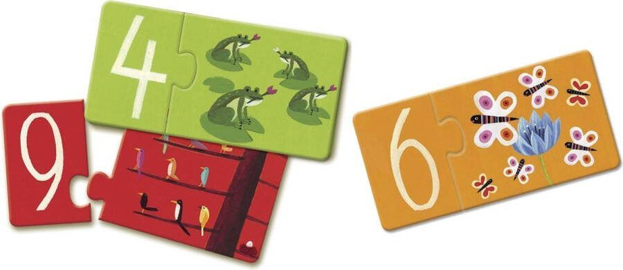Djeco Puzzel duo getallen 10 x 2 stukjes