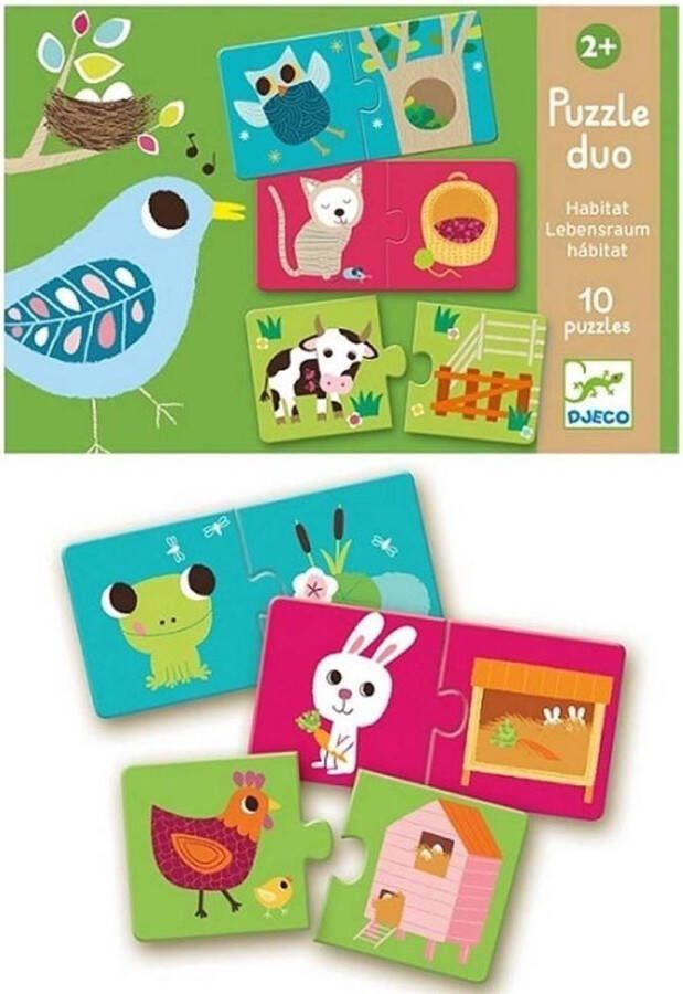 Djeco Puzzel duo Ons huis 10 x 2 stukjes