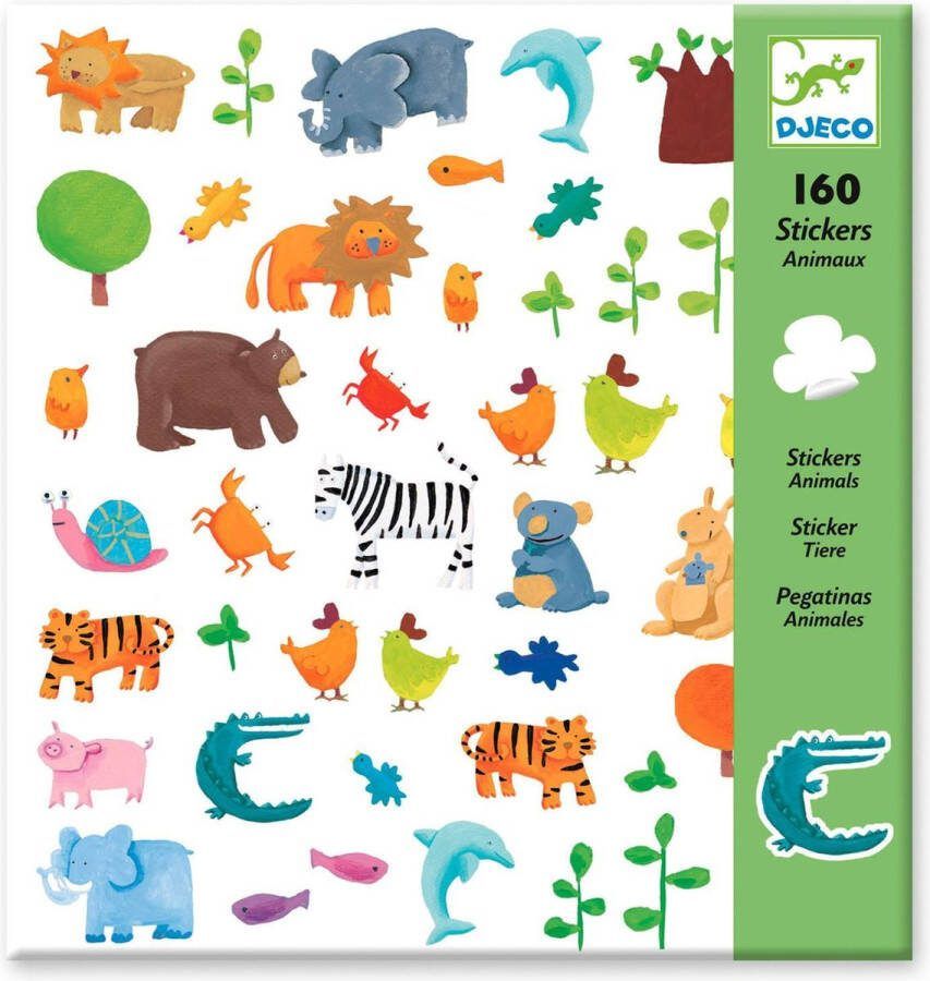 Djeco Set 160 Stickers Dieren