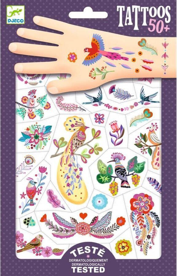 Djeco Tatoeages: Paradijsvogels