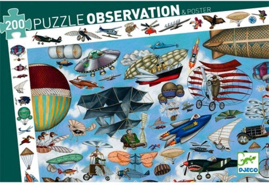 Djeco Zoekpuzzel 200 stukjes Aéroclub 6+