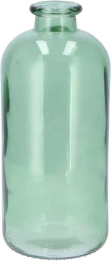 DK design Bloemenvaas fles model helder gekleurd glas zeegroen D11 x H25 cm
