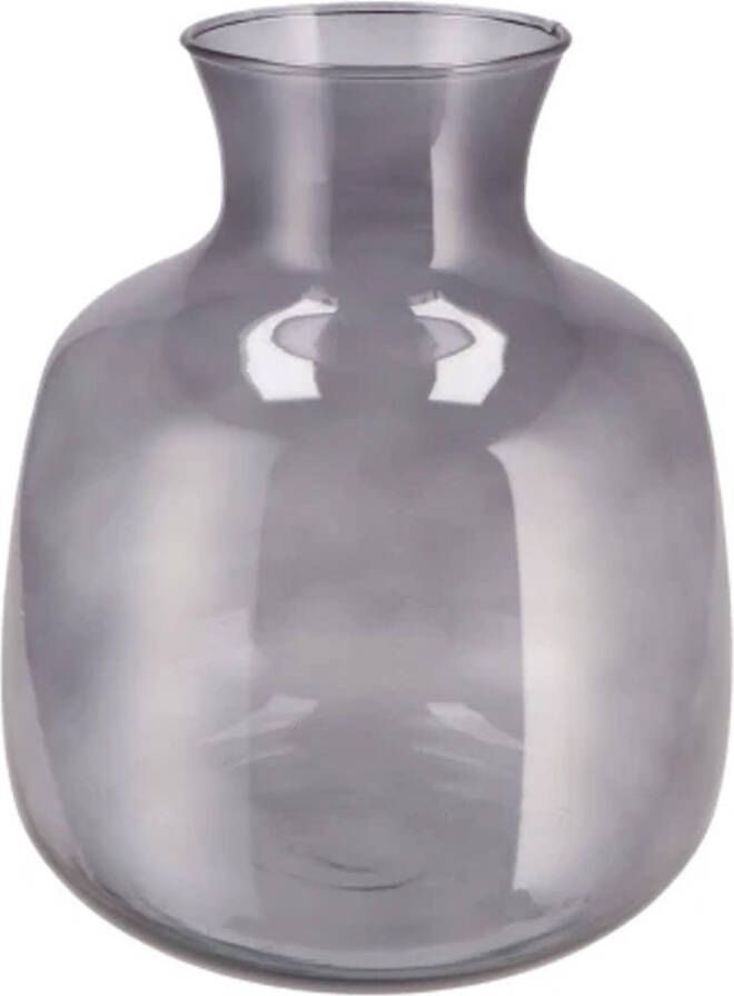 DK design Bloemenvaas Mira fles vaas model smoke glas D24 x H28 cm boeketvazen