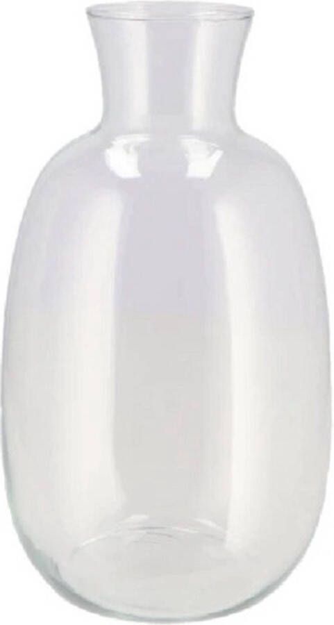 DK design Bloemenvaas Mira fles vaas model transparant glas D21 x H37 cm boeketvazen