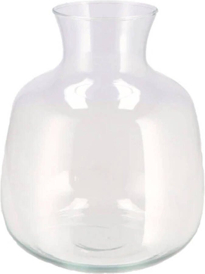 DK design Bloemenvaas Mira fles vaas model transparant glas D24 x H28 cm boeketvazen