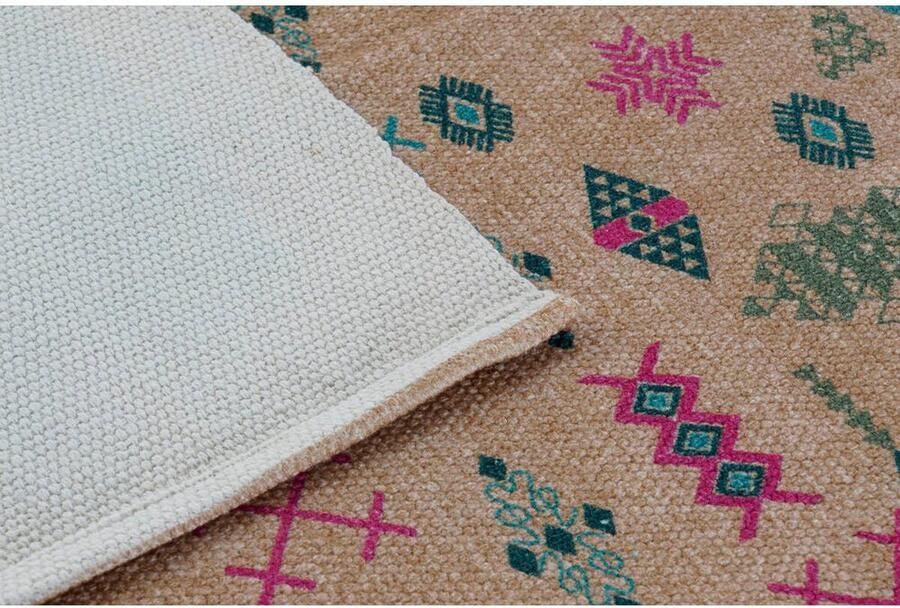 DKD Home Decor Tapijt 120 x 180 x 0 4 cm Polyester Wit Ikat Boho (2 Stuks)