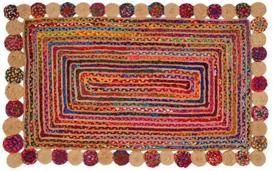 DKD Home Decor Tapijt Katoen Multicolour Jute (160 x 230 x 1 cm)