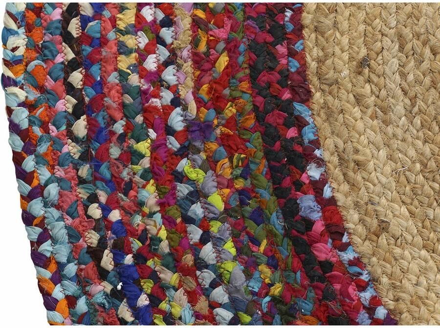 DKD Home Decor Tapijt Polyester Katoen Multicolour Jute (200 x 200 x 0 7 cm)
