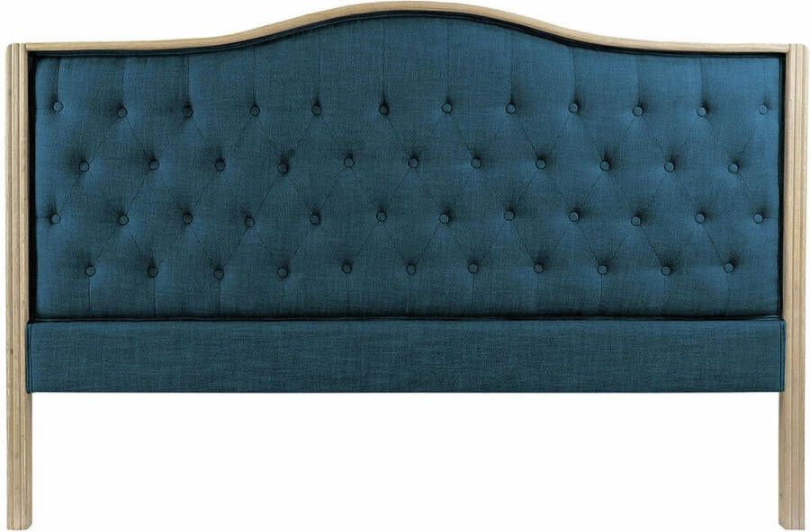 Maison de france Nachtkastje bed header linen rubberwood 180x10x120 turquoise