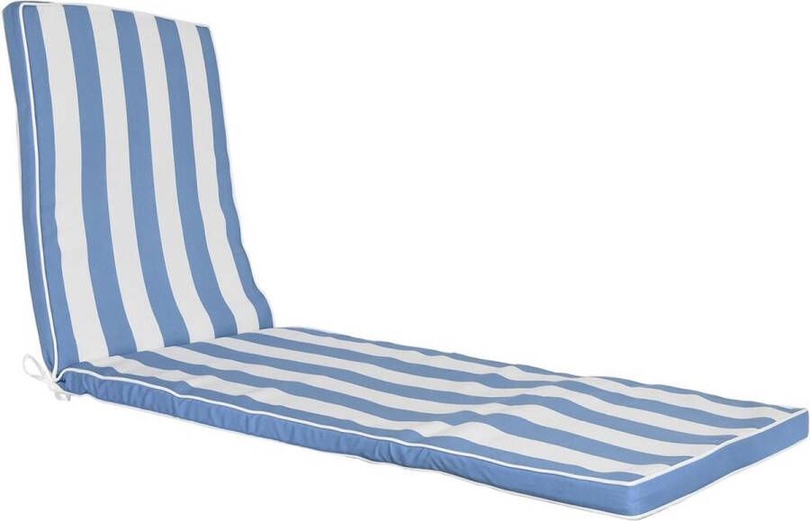 DKD Home Decor Kussen Hangmat 190 x 60 x 5 cm Wit Hemelsblauw