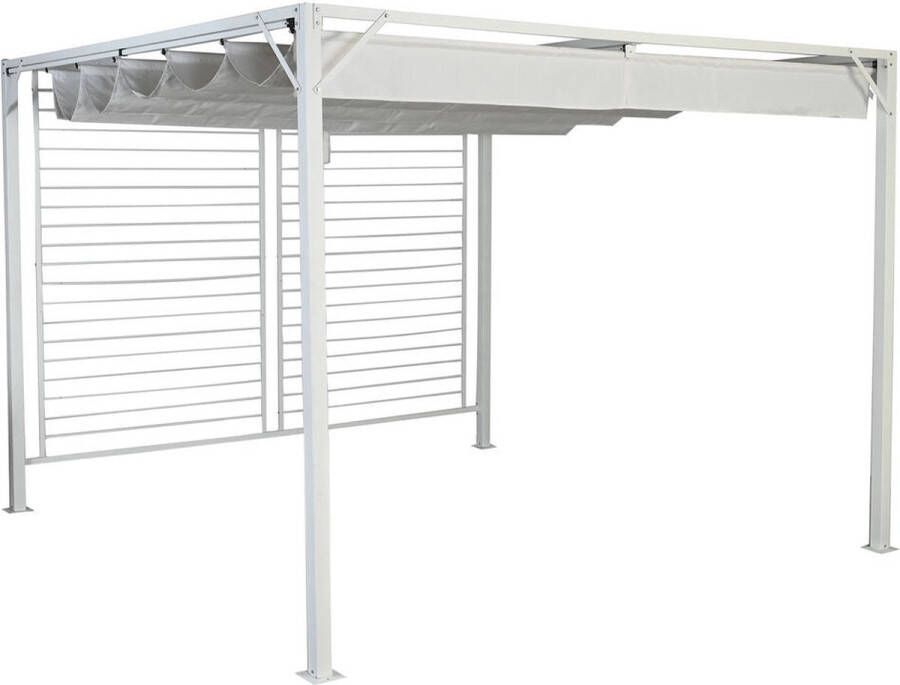 DKD Home Decor Pergola Wit 296 x 296 x 225 cm Staal