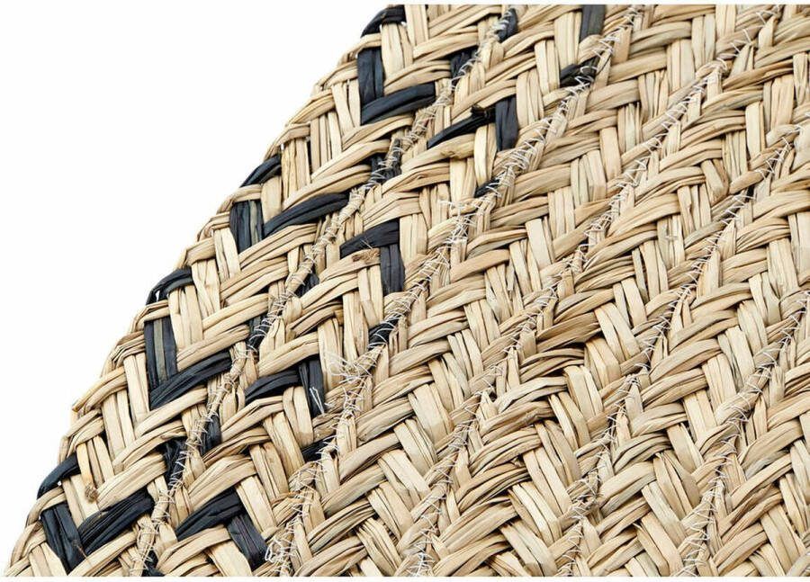 DKD Home Decor Tapijt 140 x 0 5 x 140 cm Natuurlijk Polyester Tweekleurig Tropisch