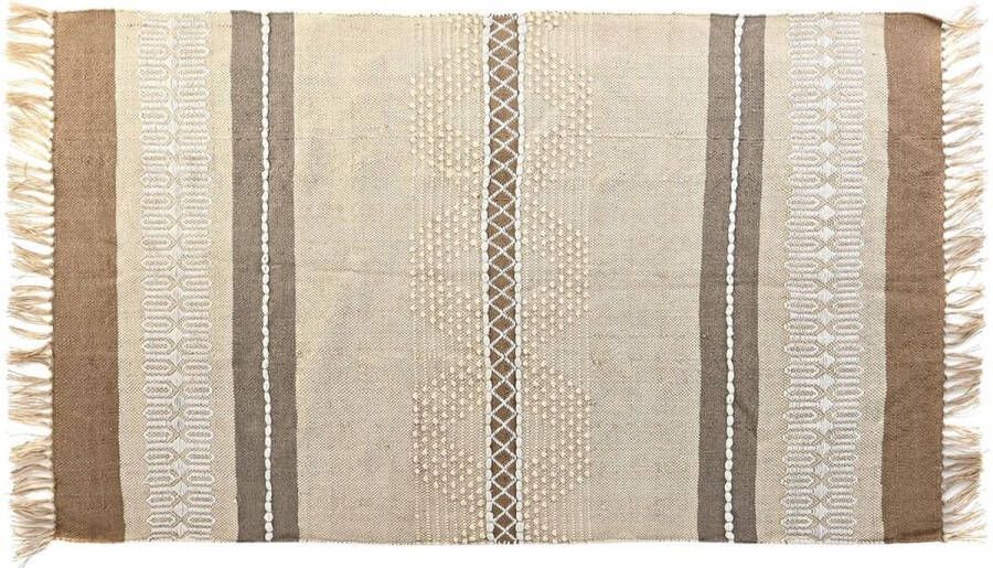 DKD Home Decor Tapijt Bruin Polyester Katoen (117 x 198 x 0 7 cm)